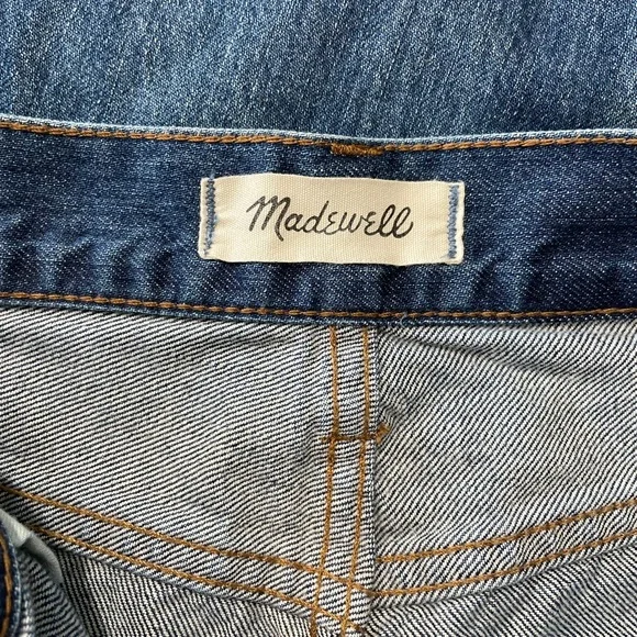 Madewell Dark Wash The Perfect Summer Jeans Distressed Cut Off Hem Size 26 - Picture 7 of 8